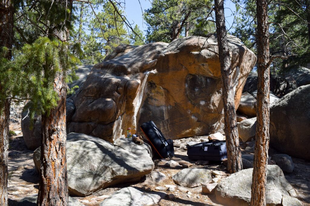 Outdoor Bouldering Three Sisters in Evergreen, Trailside Boulder -  Alderfer/Three Sisters Open Space Colorado