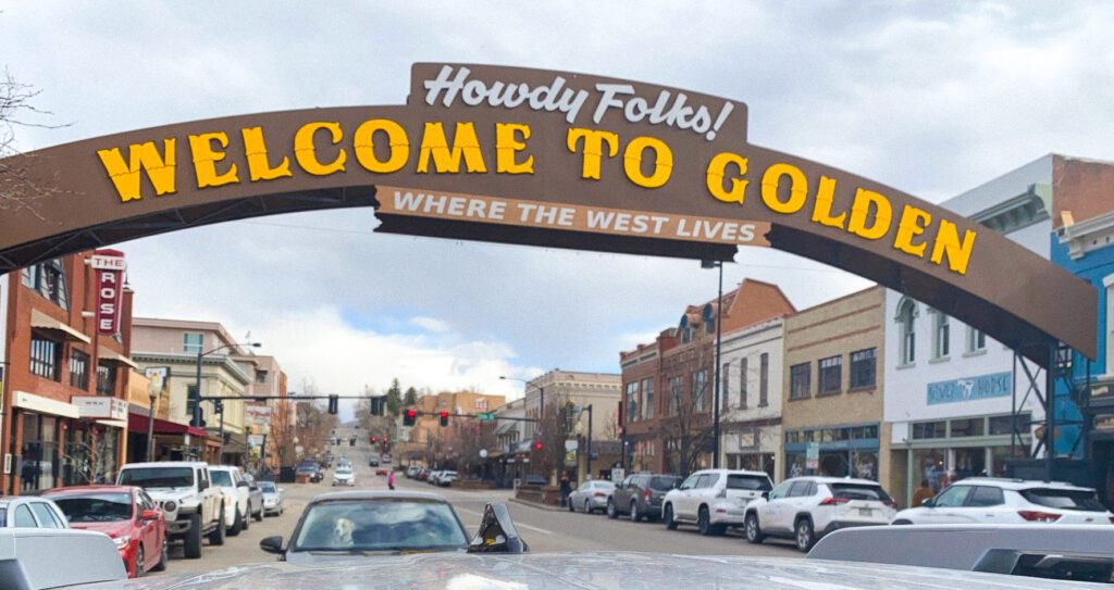 Welcome to Golden sign, Golden, CO